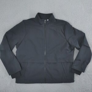 Nike Shield Jacket Mens Large Black AV3702-010 Windbreaker Patterned Lining Coat